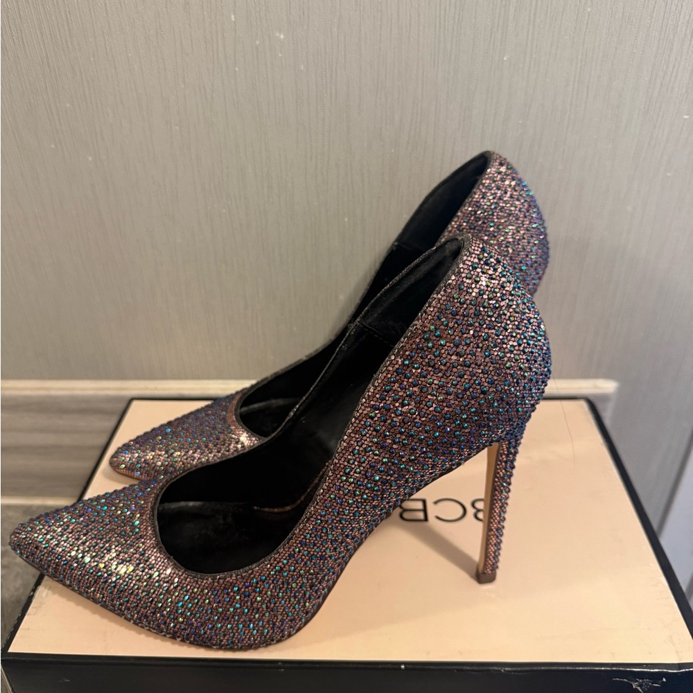 Elegant Multicolor Glitter Heels - Picture 2 of 5